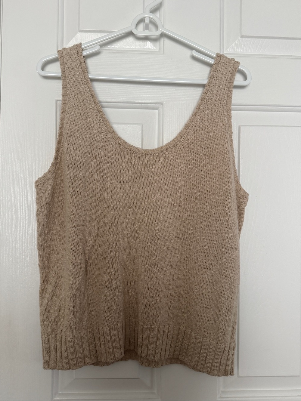 LOFT Cream Knit Tank Top - Women